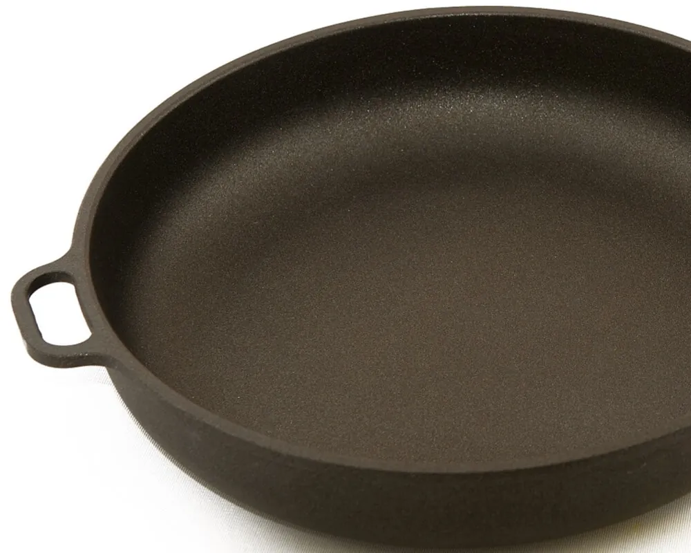 The titanium cooking surface of a Titanium Exclusive pan