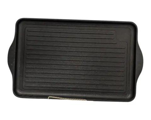 Titanium Large Burner Grill Pan 43x28x2 Full Ridges Picture
