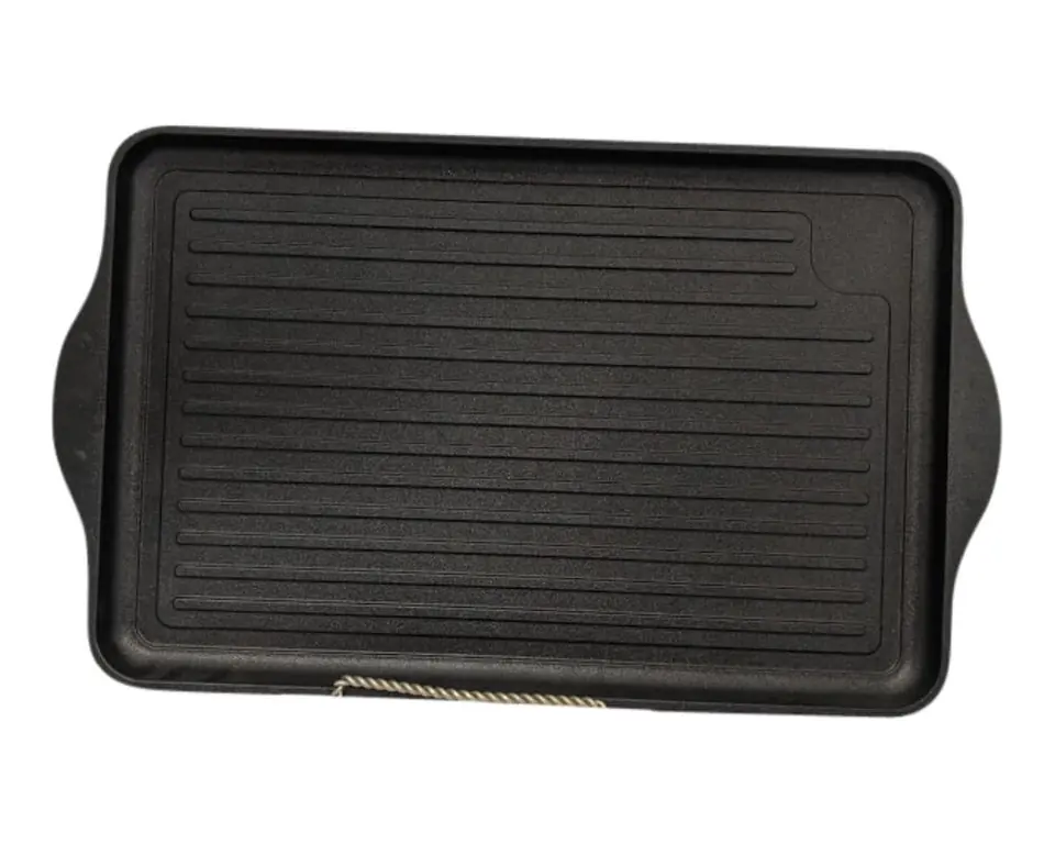 Titanium Large Burner Grill Pan 43x28x2 Full Ridges Picture