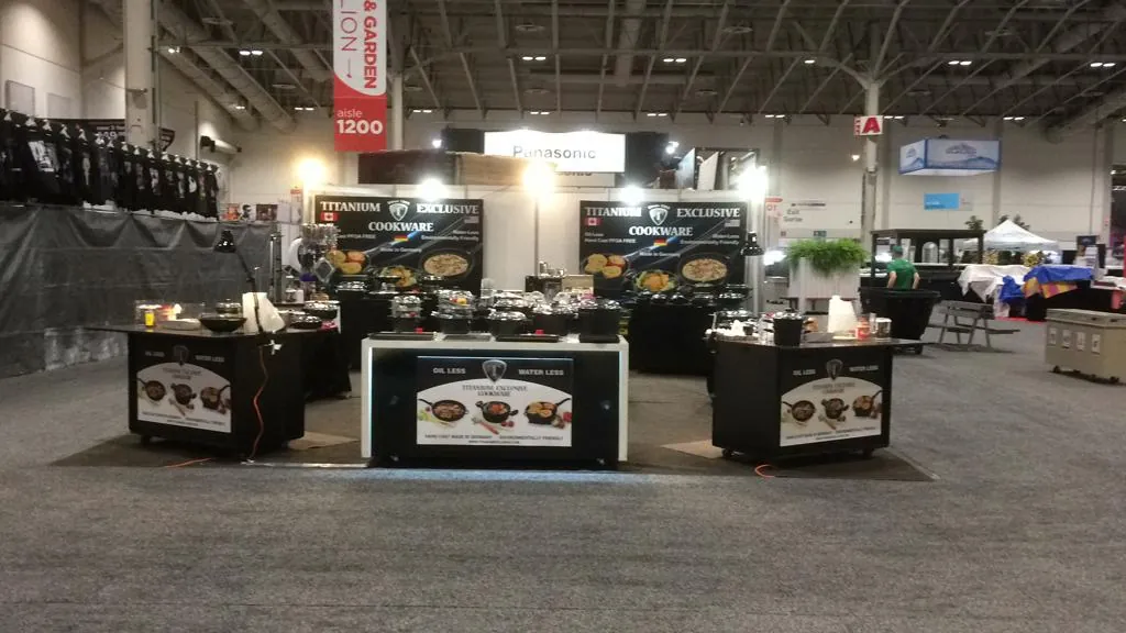 A Titanium Exclusive demonstration stand at a convention centre