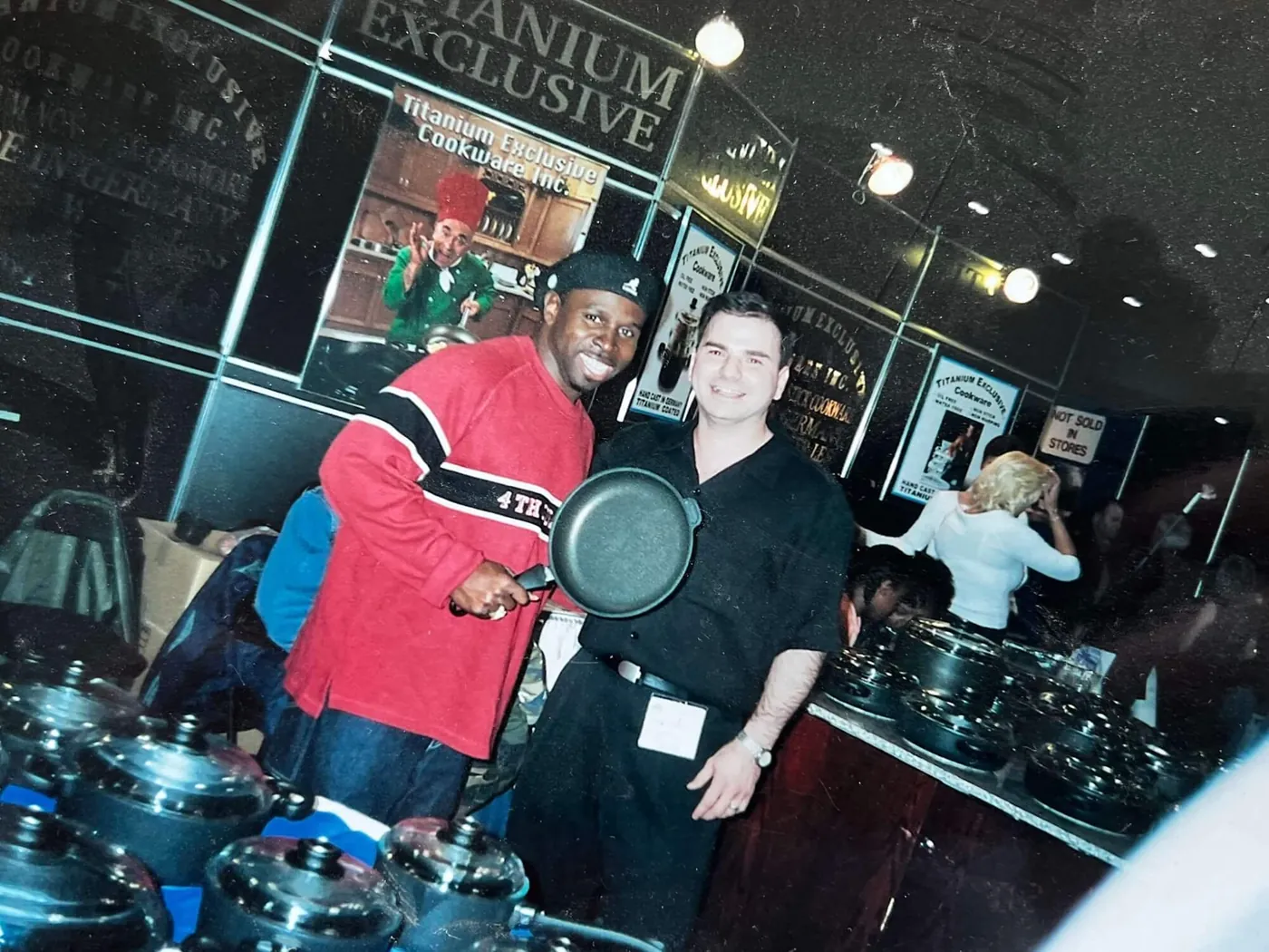 An early Titanium Exclusive trade-show stand.